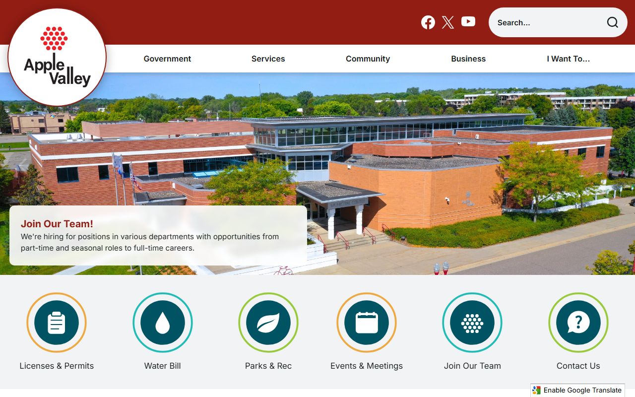 Apple Valley phone directory police and city contact page