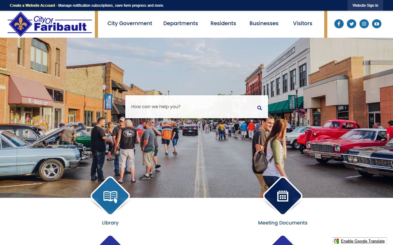 Faribault phone directory city contact page