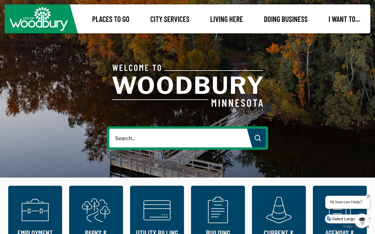 Woodbury city contact phone directory page