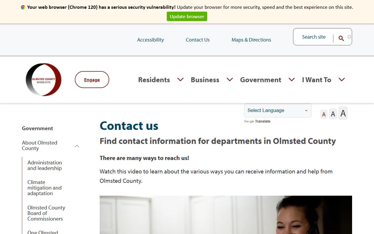 Olmsted County contact information phone directory