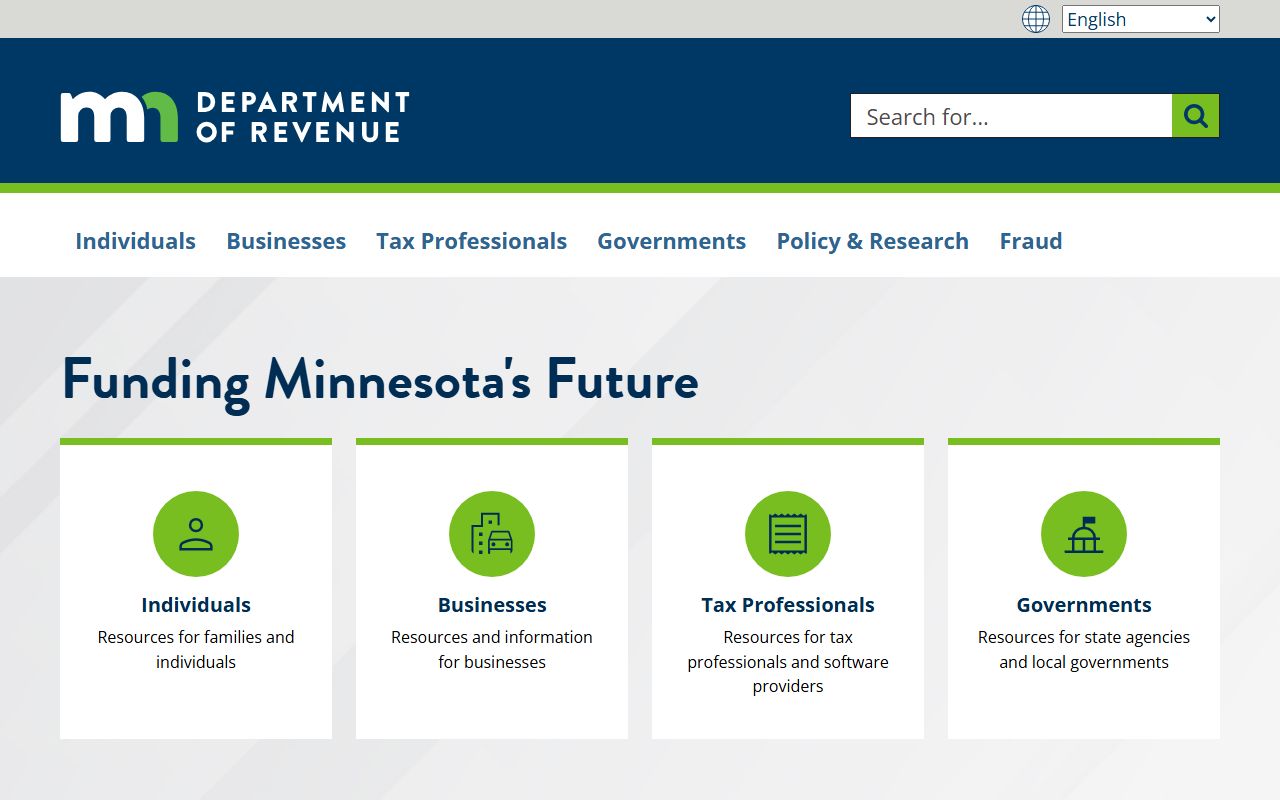 Minnesota phone directory Department of Revenue website